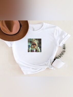 Funny Barbie Coffee Shirt Messy Hair Graphic Tee Cute Top